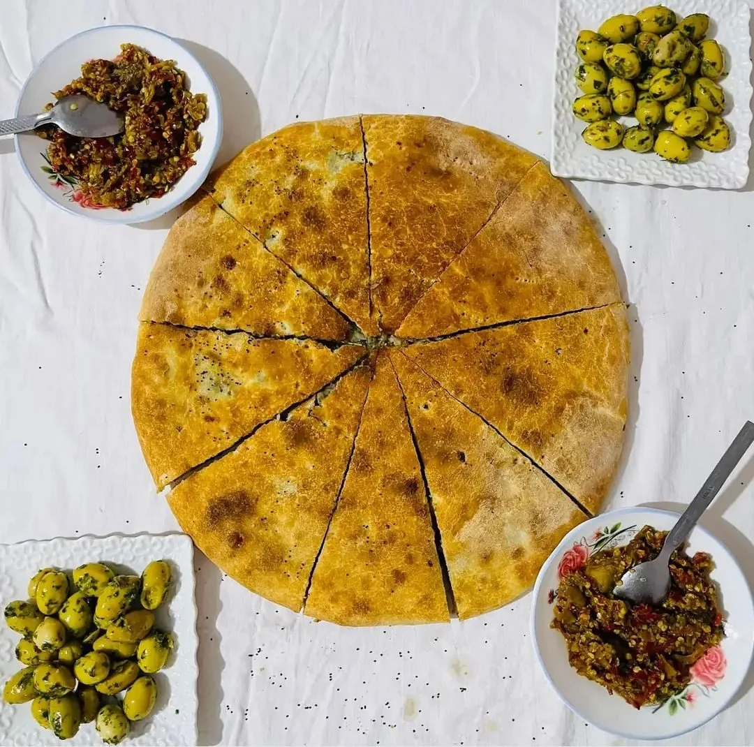 Madfouna Berber stuffed bread Rissani olives